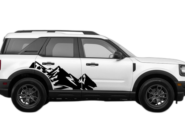 High mountain side decals graphics compatible with Ford Bronco Sport