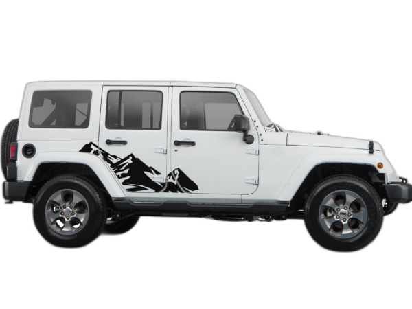 High mountain side decals graphics compatible with Jeep Wrangler JK