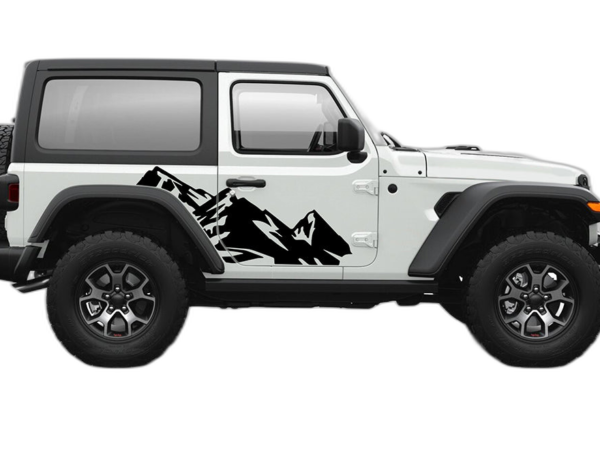 High Mountain Side Decals Graphics for Jeep Wrangler JL 2 Doors