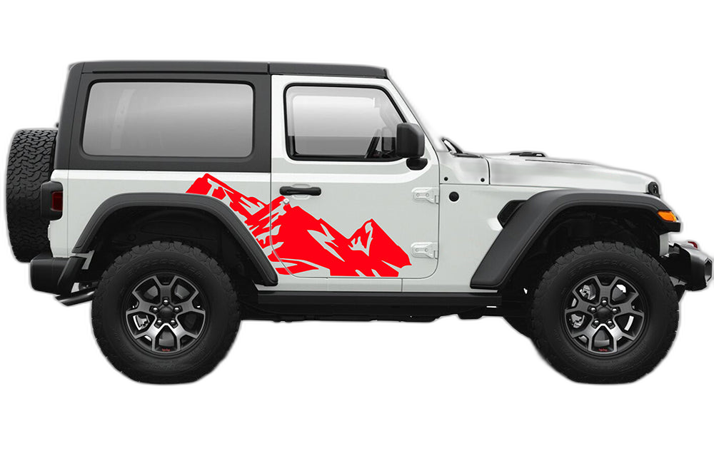 High Mountain Side Decals Graphics for Jeep Wrangler JL 2 Doors - Image 2