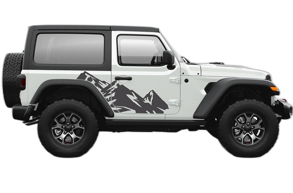 High Mountain Side Decals Graphics for Jeep Wrangler JL 2 Doors - Image 3