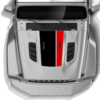 Retro style double stripes hood graphics decals compatible with Wrangler JL