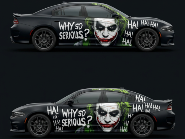 💚😂 Joker Laughing Madness "HA HA HA" Car Wrap