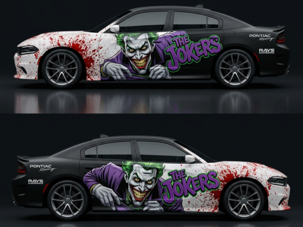 🤡 Joker "Why So Serious?" Pontiac racing Car Wrap