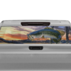 Largemouth bass perforated rear window decal graphics compatible with Chevrolet Silverado