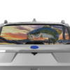 Largemouth bass perforated rear window decal graphics compatible with Ford Explorer 2011-2019