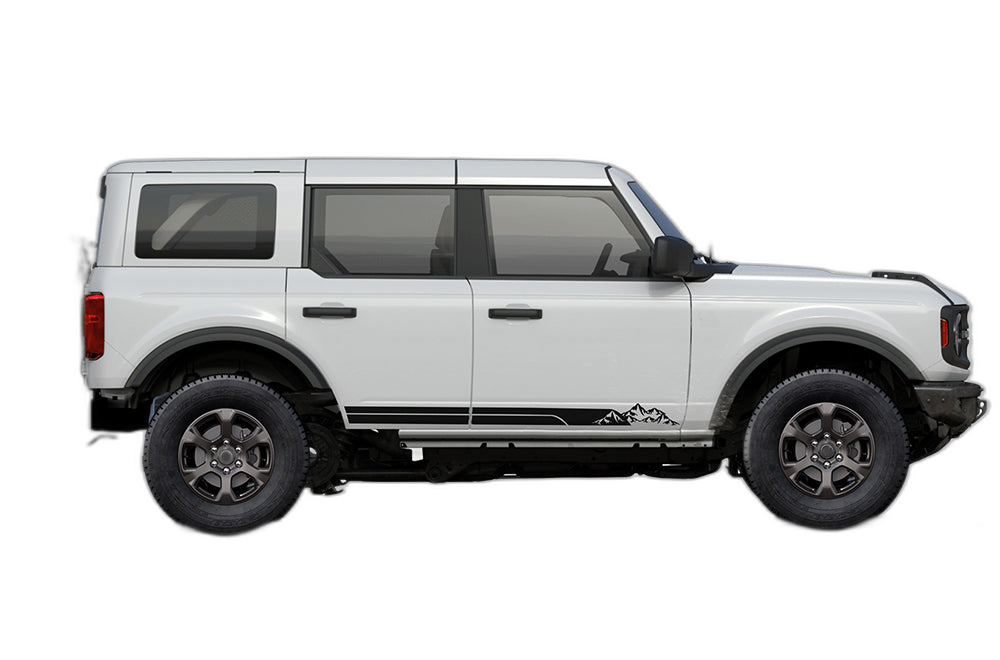 Line mountain side stripes decals graphics compatible with Ford Bronco