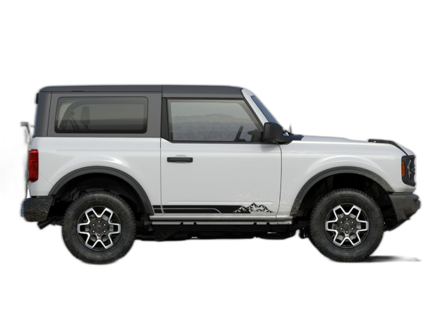 Line mountain side stripes decals graphics compatible with Ford Bronco 2 doors