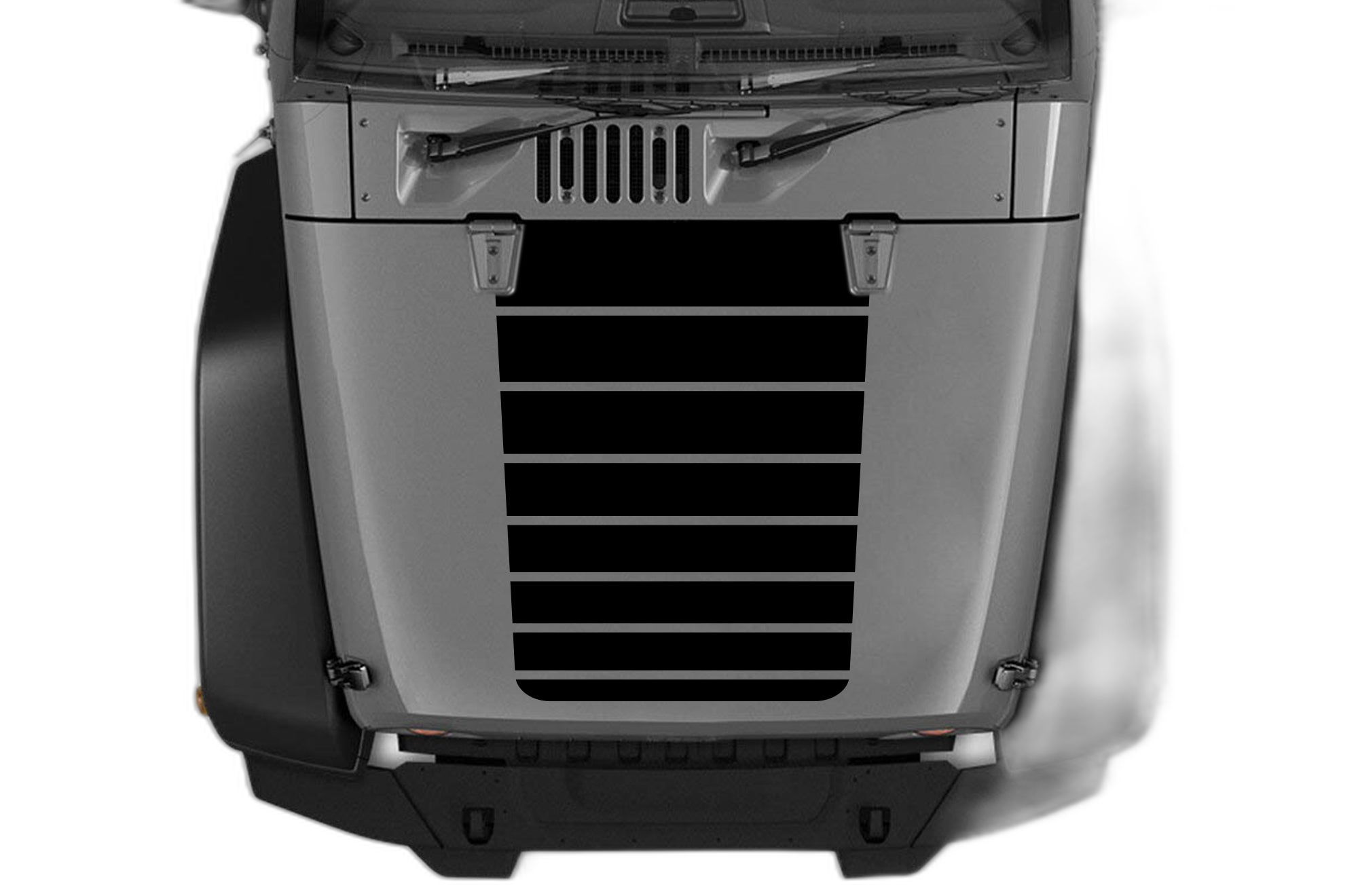 Linear Hood Decals Graphics for Jeep Wrangler JK