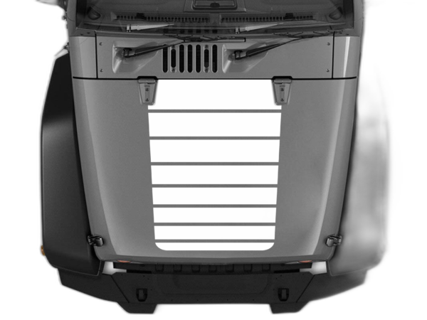 Linear hood decals graphics compatible with Jeep Wrangler JK
