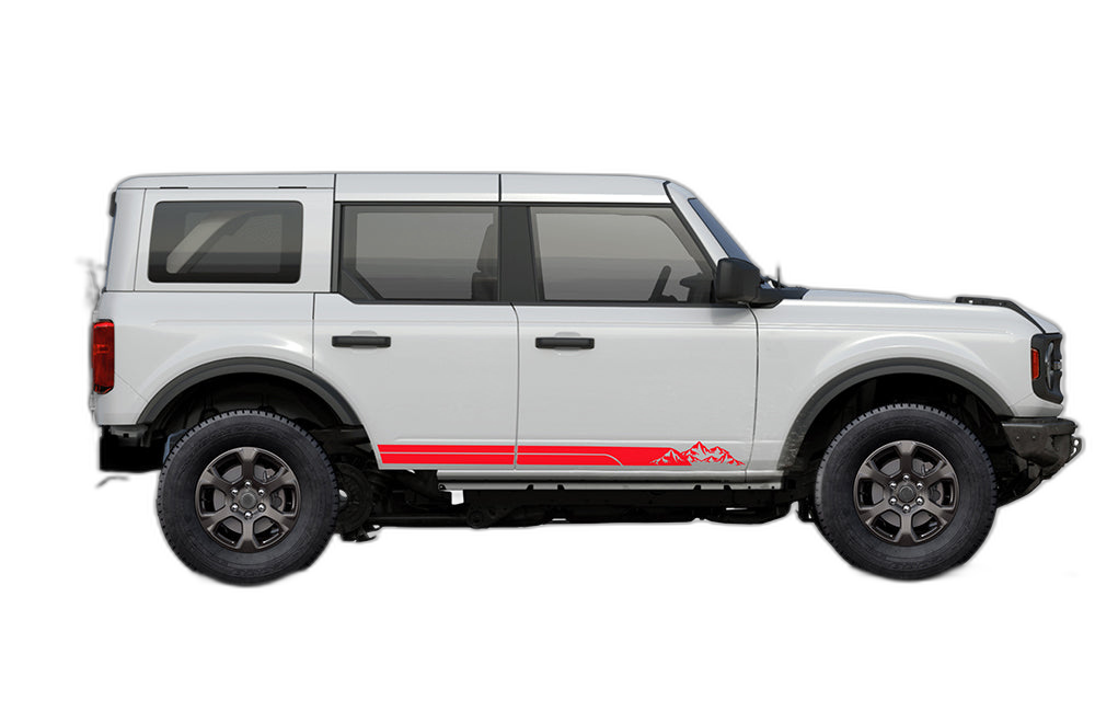 Line mountain side stripes decals graphics compatible with Ford Bronco - Image 2