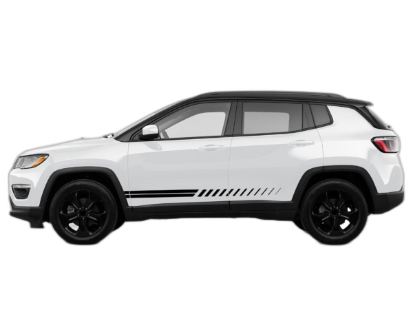 Lower double side stripes graphics decals compatible with Jeep Compass 2018 - 2025