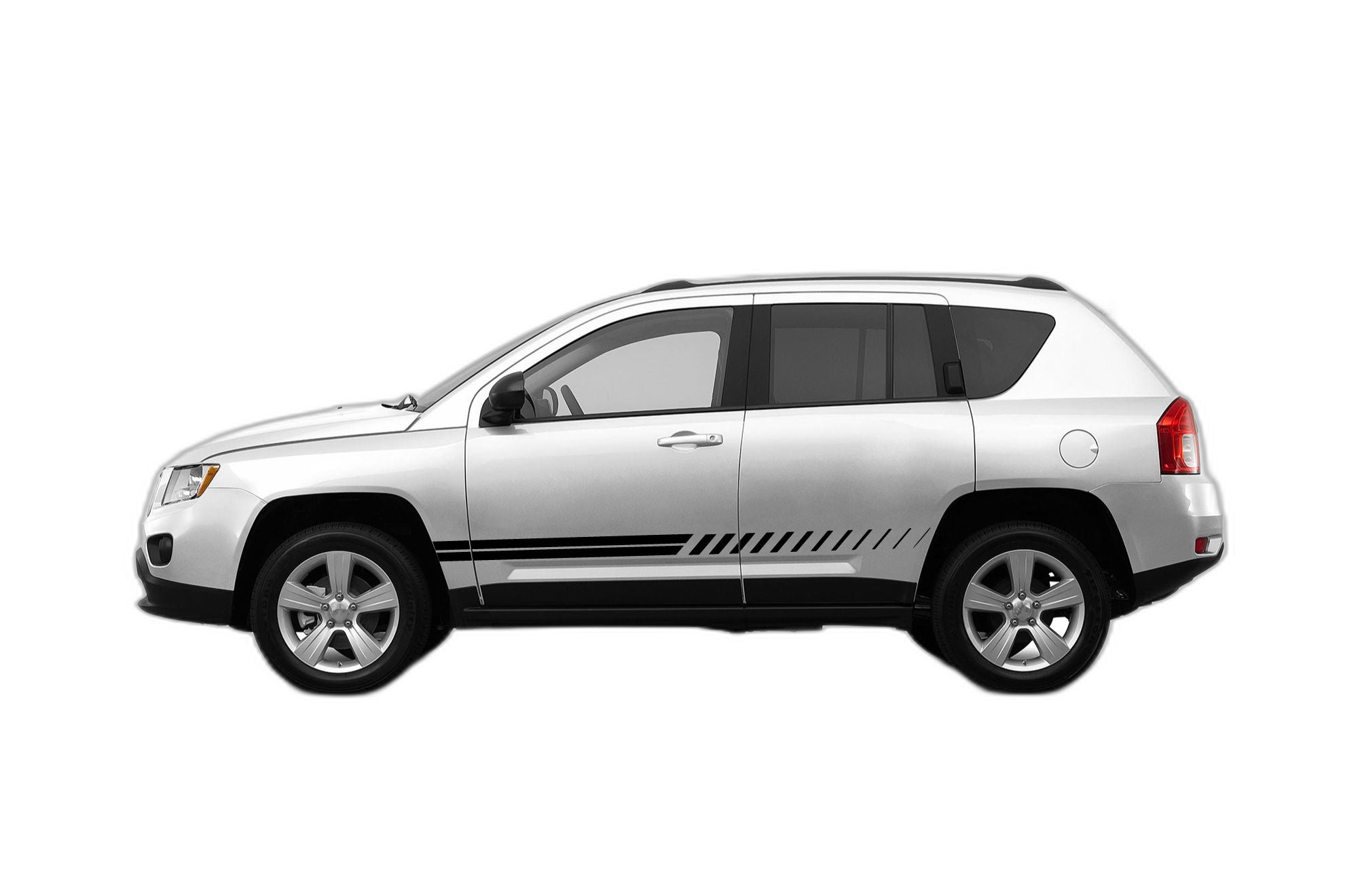 Lower double side stripes graphics decals compatible with Jeep Compass 2011-2017