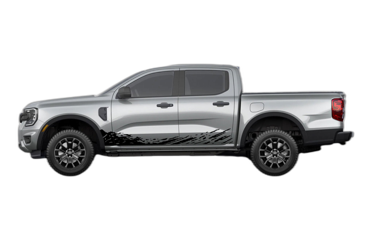 Splash Ranger Decals Lower mud splash decals and side graphics compatible with Ford Ranger