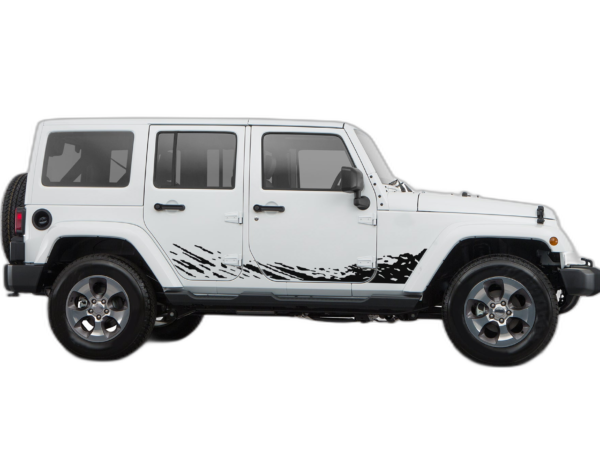 Lower mud splash decals graphics compatible with Jeep Wrangler JK