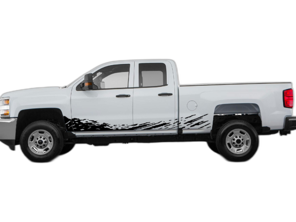 Lower mud splash side decals graphics compatible with Chevrolet Silverado 2500HD 2015-2019