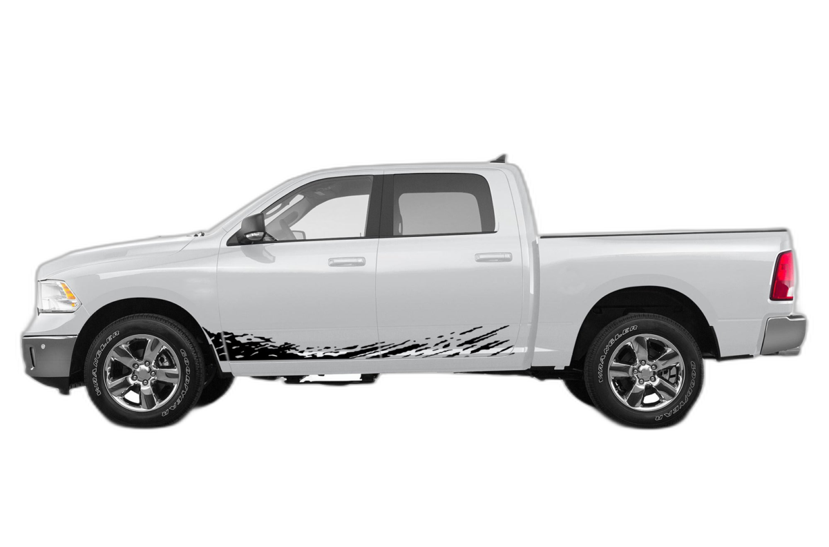 Lower Style Decals Lower Mud Splash Side Decals Graphics for Dodge Ram 2009-2018
