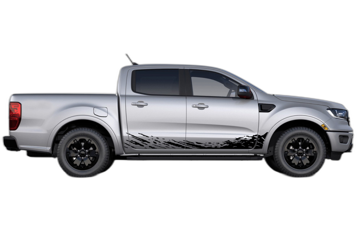 Splash Ranger Decals Lower mud splash side decals graphics compatible with Ford Ranger 2019 ...