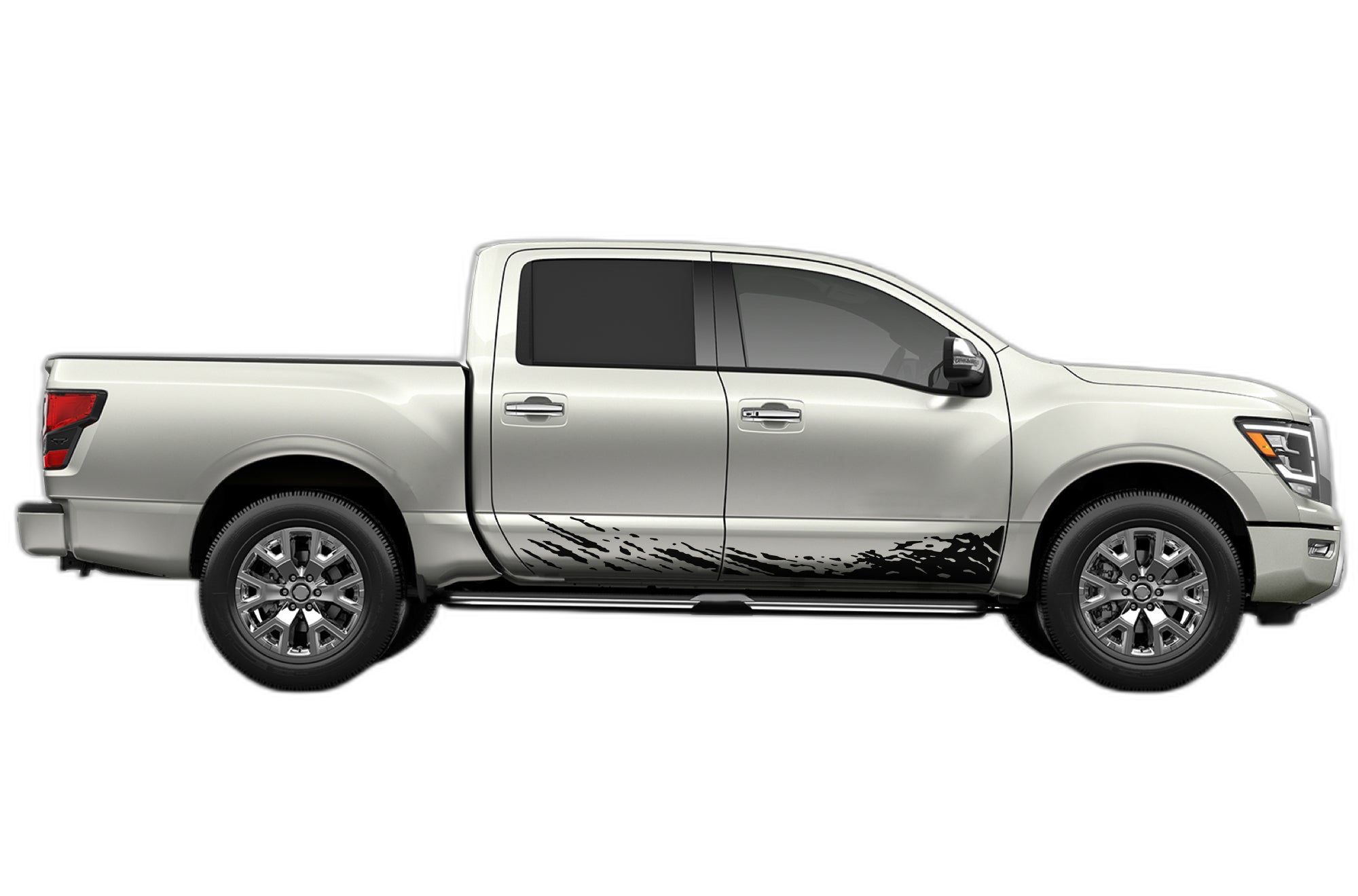 Lower mud splash side decals graphics compatible with Nissan Titan 2017-2025