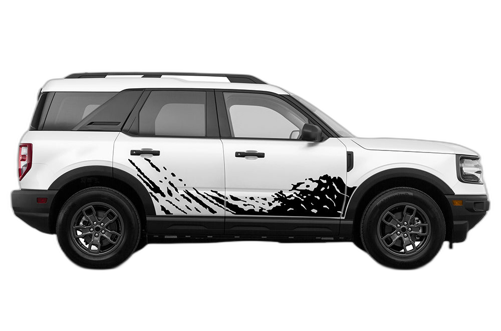 Lower Style Decals Lower mud splash side graphics decals compatible with Ford Bronco Sport