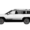 Lower panel stripes graphics decals compatible with Hyundai Santa Fe
