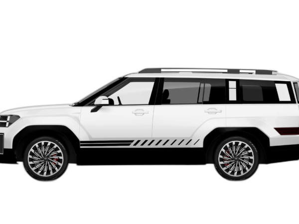 Lower panel stripes graphics decals compatible with Hyundai Santa Fe