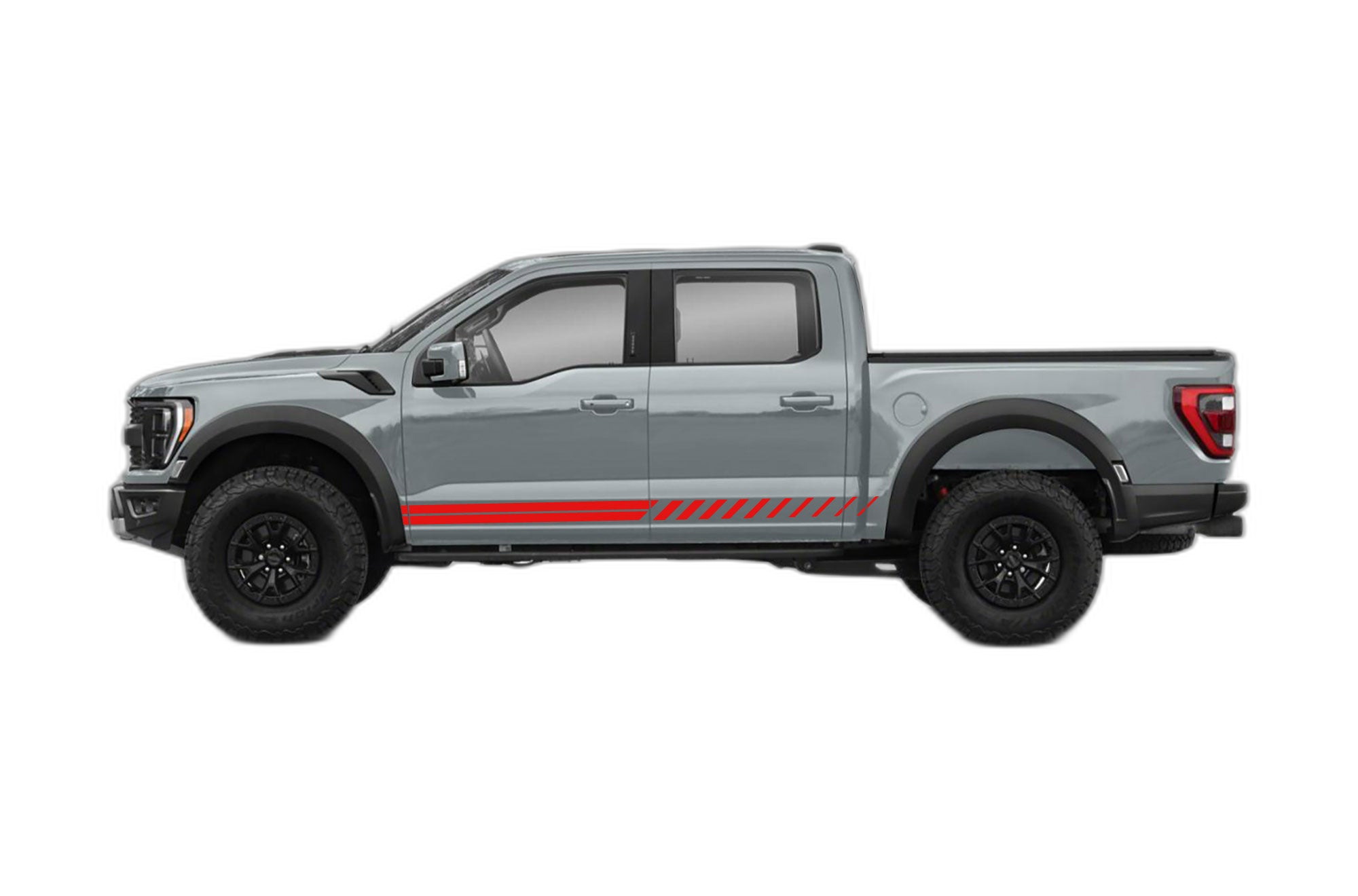 Lower Rocker Panel Side Stripes Decals Graphics for Ford F150 Raptor - Image 2