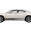 Lower side racing stripes graphics decals compatible with Dodge Charger 2006-2010