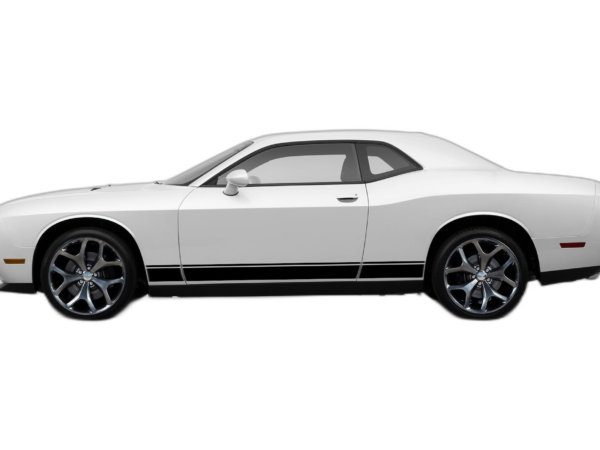 Lower side road stripes graphics decals compatible with Dodge Challenger