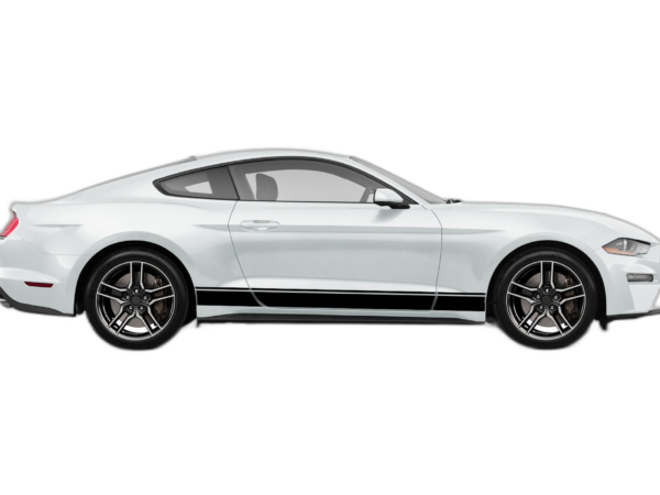 Lower side road stripes graphics decals compatible with Ford Mustang 2015-2023