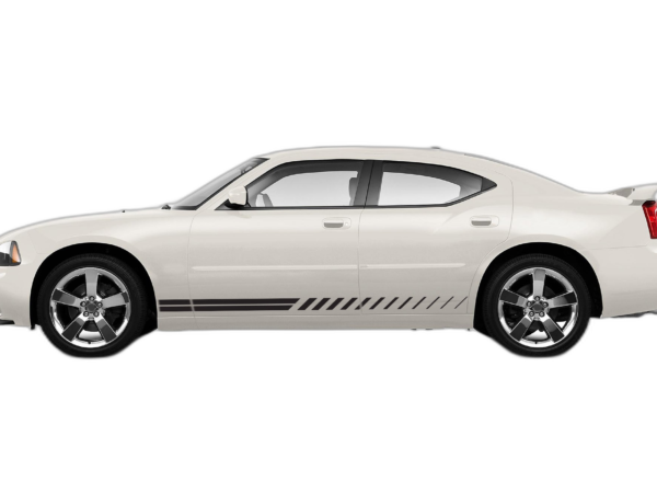 Lower side rush stripes graphics decals compatible with Dodge Charger 2006-2010