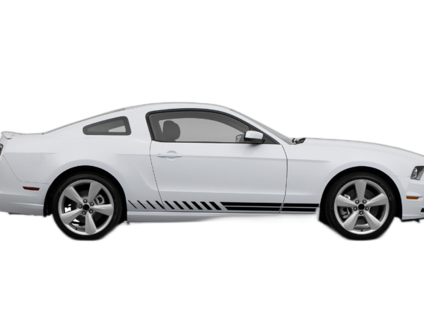 Lower Side Rush Stripes Graphics for Ford Mustang 2010-2014