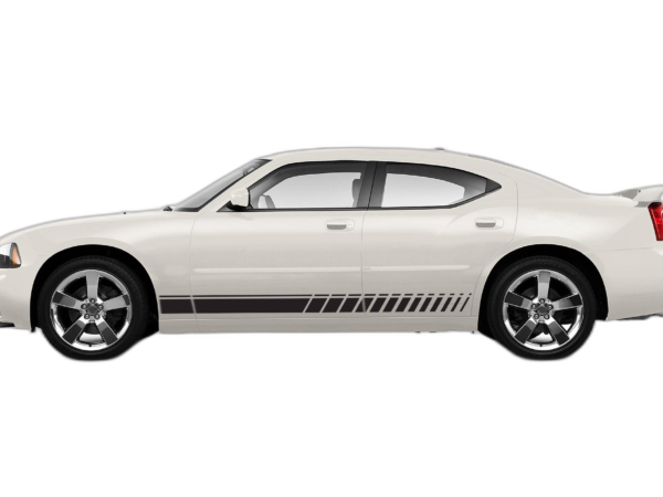 Lower side speed stripes graphics decals compatible with Dodge Charger 2006-2010