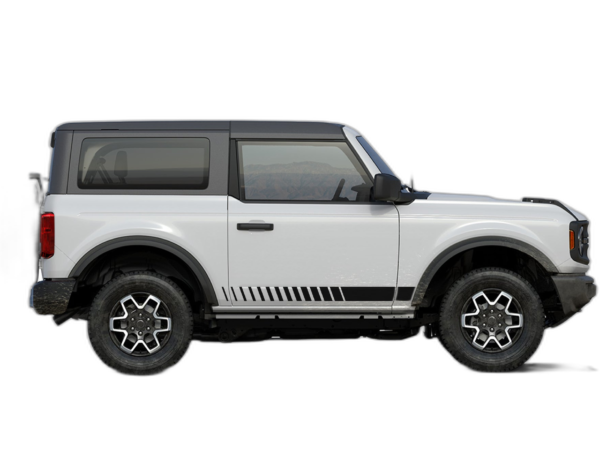Lower side stripes decals graphics compatible with Ford Bronco 2 doors