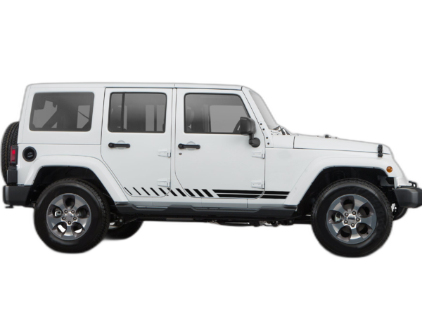 Lower side stripes decals graphics compatible with Jeep Wrangler JK