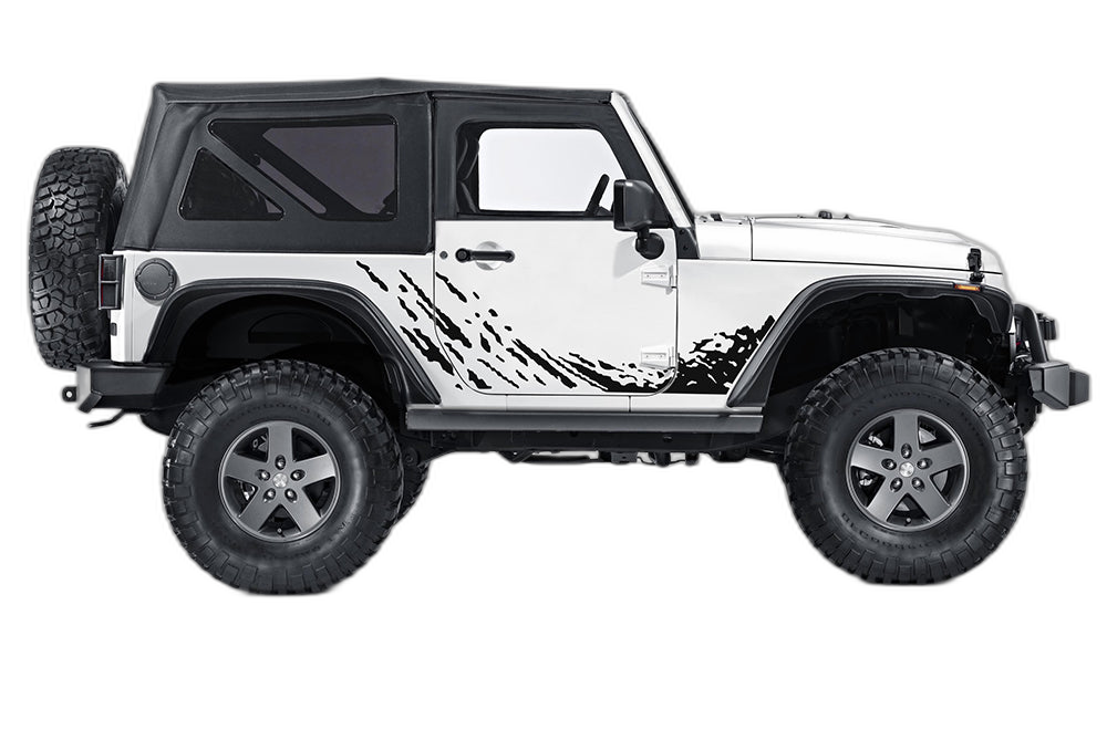 Lower Splash Decals Graphics for Jeep Wrangler JK 2 Doors