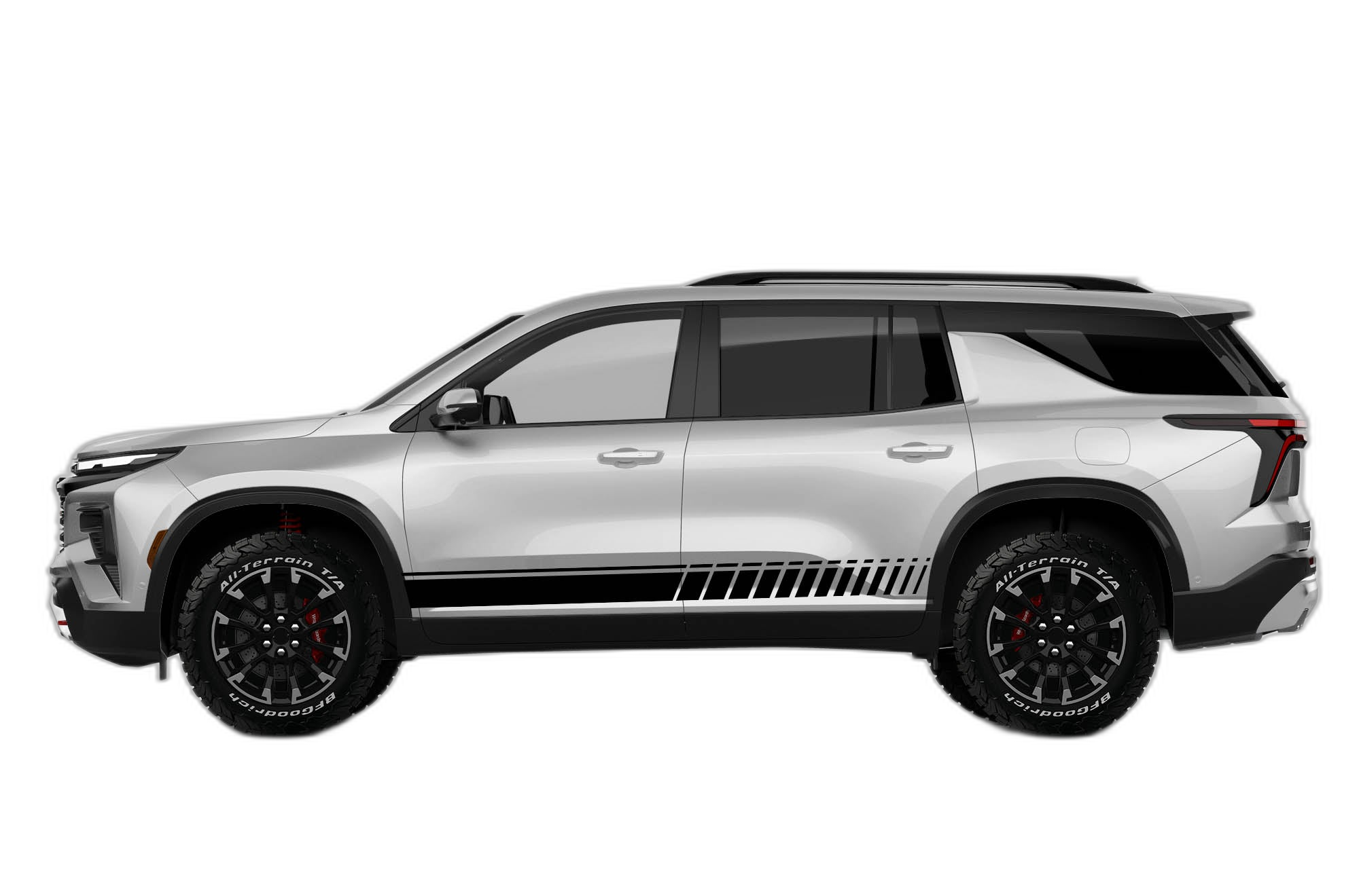 Lower stripes side graphics decals compatible with Chevrolet Traverse