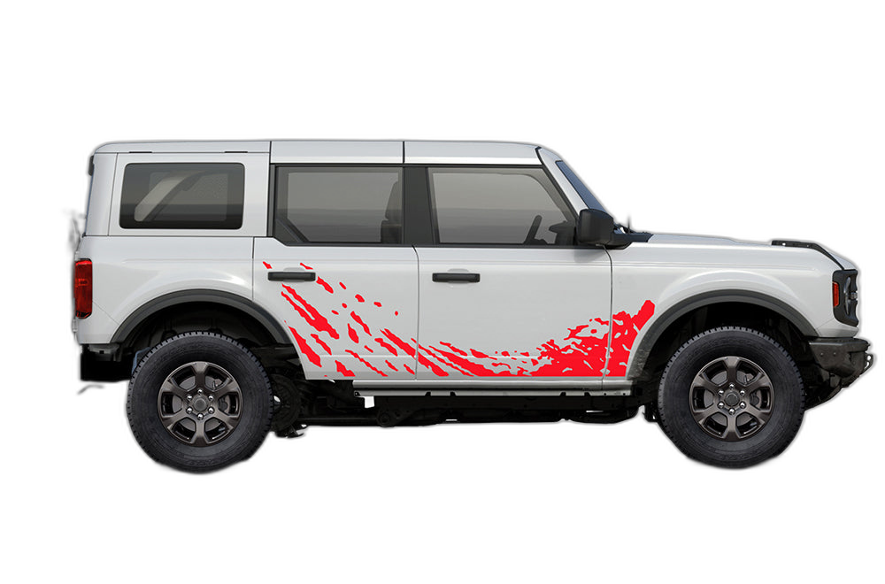 Lower mud splash side decals graphics compatible with Ford Bronco - Image 4