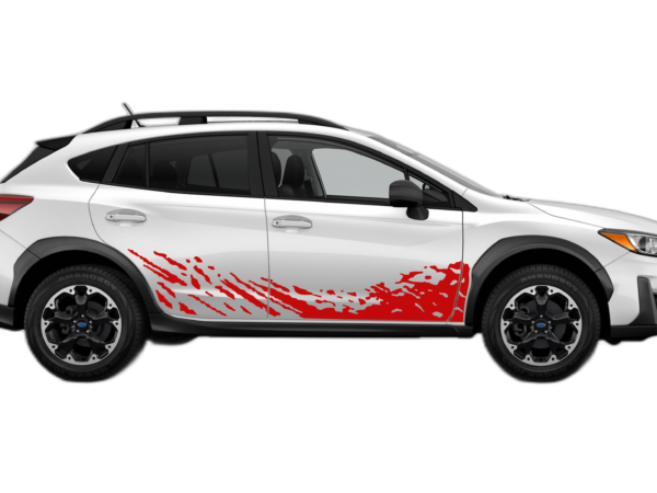 Lower mud splash side graphics decals compatible with Subaru Crosstrek 2018-2023