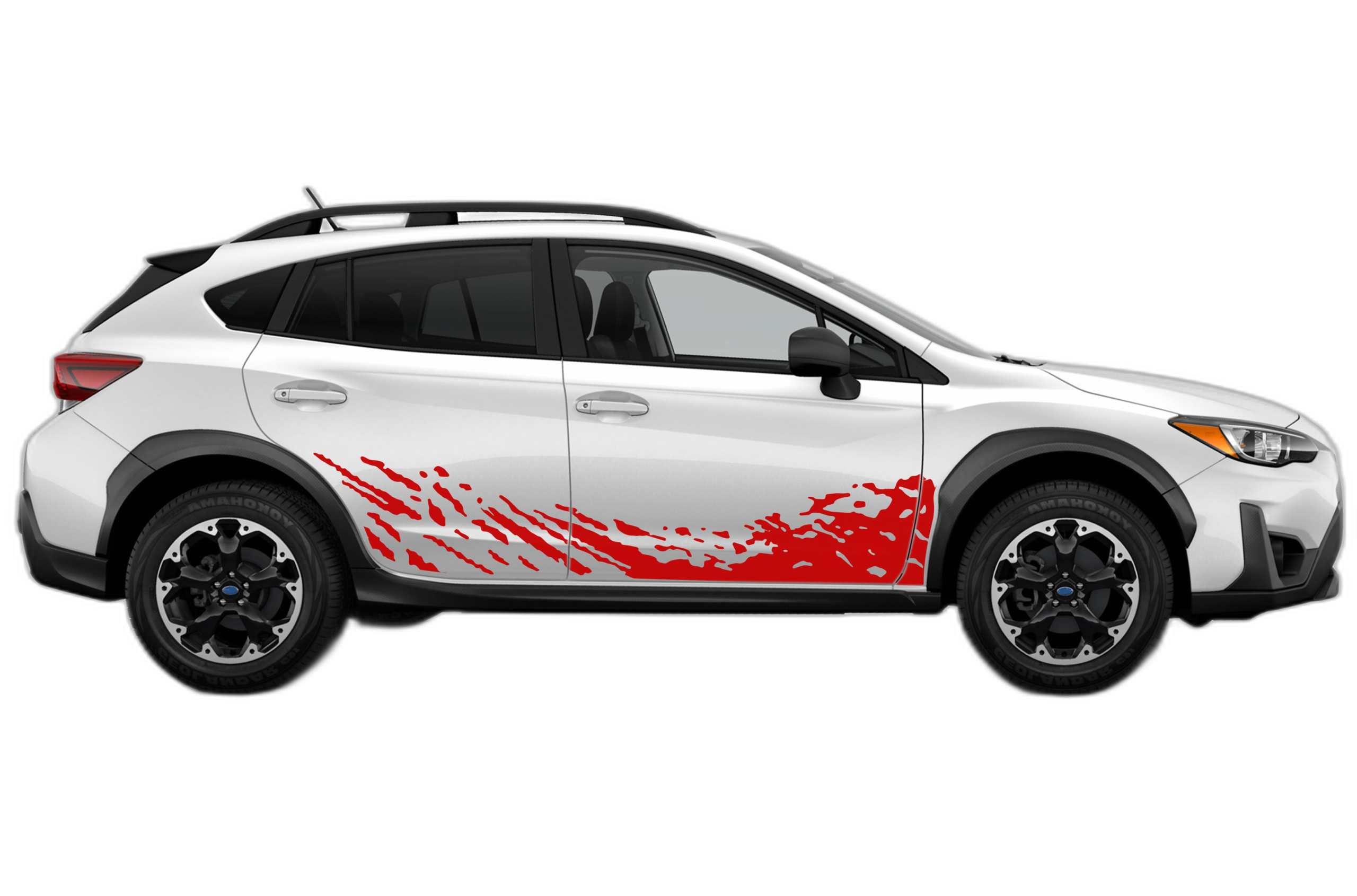 Lower mud splash side graphics decals compatible with Subaru Crosstrek 2018-2023