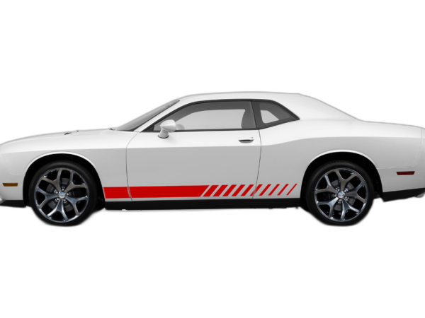 Lower side racing stripes graphics decals compatible with Dodge Challenger