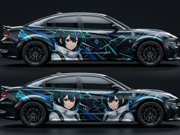 🎨 Manga Style Car Wrap - Dynamic Anime Art