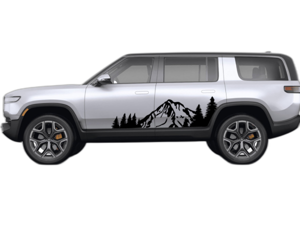 Mountain forest decals graphics compatible with Rivian R1S