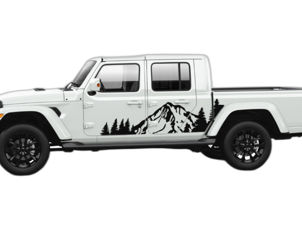 Mountain forest door graphics decals compatible with Jeep Gladiator JT