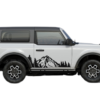 Mountain Forest Door Side Decals Graphics for Ford Bronco 2 Doors