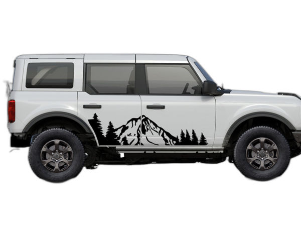 Mountain Forest Door Side Decals Graphics for Ford Bronco