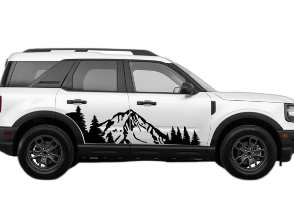 Mountain Forest Door Side Decals Graphics for Ford Bronco Sport