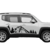 Mountain forest door side graphics decals compatible with Jeep Renegade