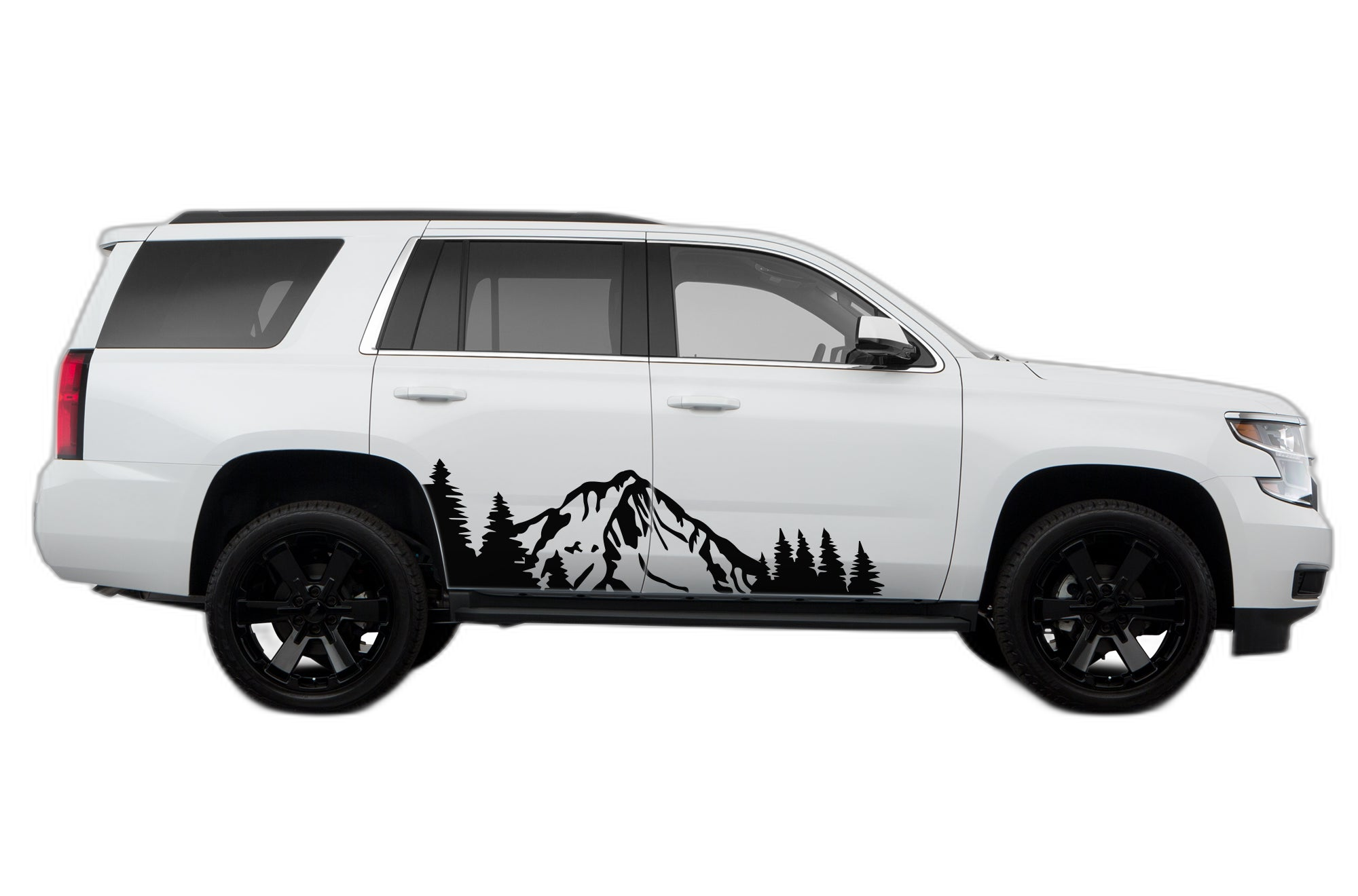 Mountain forest side graphics decals compatible with Chevrolet Tahoe 2015-2020
