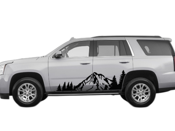 Mountain forest side graphics decals compatible with GMC Yukon 2015-2020